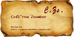 Czérna Zsombor névjegykártya